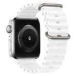 Horloge Bandje Geschikt voor Apple Watch- Ocean Sportband-iWatch 42/44/ 45/49 mm Wit Kleur - Afbeelding 4