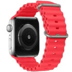 Horloge Bandje Geschikt voor Apple Watch- Ocean Sportband-iWatch 42/44/ 45/49 mm Rood Kleur - Image 3