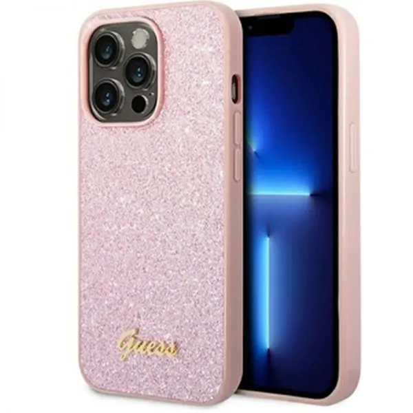 iphone-14-Guess-Karl_merk-hoesjes-366-600x600-1.webp Guess Roze Glitters hoesje Apple iPhone 14 Pro Max - Image 1