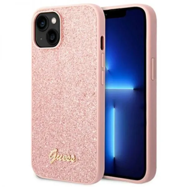 iphone-14-Guess-Karl_merk-hoesjes-374-600x600-1.webp Guess Roze Glitters hoesje Apple iPhone 14 - Image 1