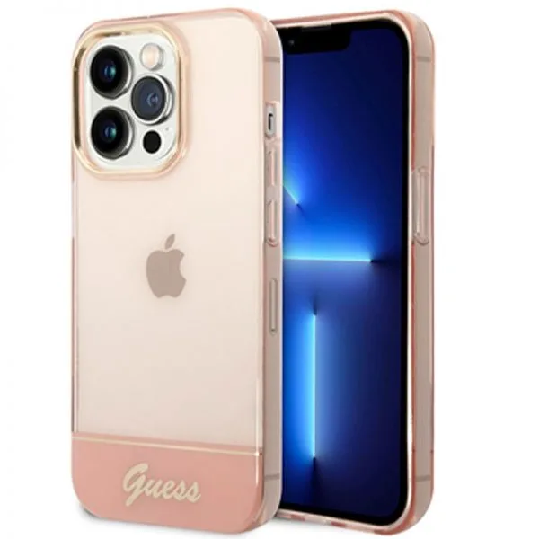 iphone-14-Guess-Karl_merk-hoesjes-400-600x600-1.webp Guess Roze Transparant hoesje Apple iPhone 14 Pro Max - Image 1
