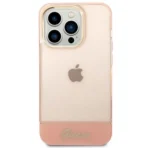Guess Roze Transparant hoesje Apple iPhone 14 Pro Max - Afbeelding 2