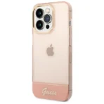 Guess Roze Transparant hoesje Apple iPhone 14 Pro Max - Afbeelding 6