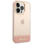 Guess Roze Transparant hoesje Apple iPhone 14 Pro Max - Afbeelding 4