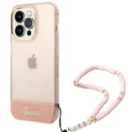 Guess Roze Transparant hoesje Apple iPhone 14 Pro Max