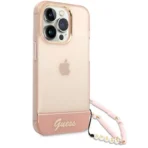 Guess Roze Transparant hoesje Apple iPhone 14 Pro Max - Afbeelding 2