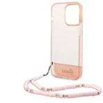 Guess Roze Transparant hoesje Apple iPhone 14 Pro Max - Afbeelding 4