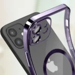 Apple iPhone14 Camerabescherming Magsafe Donker Paars Hoesje - Afbeelding 3