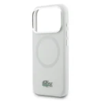 Lacoste 17 Pro Backcover hoesje - MagSafe - Metal Edges And Logo - Grijs - Afbeelding 7