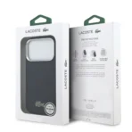 Lacoste 17 Pro Backcover hoesje - MagSafe - Metal Edges - Iconic Petit Pique Logo - Navy - Image 9