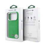 Lacoste 17 Pro Backcover hoesje - MagSafe - Metal Edges - Iconic Petit Pique Logo - Estragon Green - Image 9