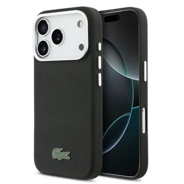 Lacoste iPhone 17 Pro hoesje zwart