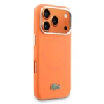 Lacoste 17 Pro Backcover hoesje - MagSafe - Metal Edges And Logo - Oranje - Afbeelding 2