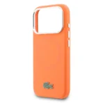 Lacoste 17 Pro Backcover hoesje - MagSafe - Metal Edges And Logo - Oranje - Afbeelding 7