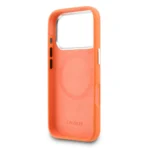 Lacoste 17 Pro Backcover hoesje - MagSafe - Metal Edges And Logo - Oranje - Afbeelding 6