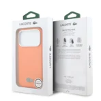 Lacoste 17 Pro Backcover hoesje - MagSafe - Metal Edges And Logo - Oranje - Afbeelding 9