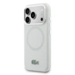 Lacoste 17 Pro Max Backcover hoesje - MagSafe - Metal Edges And Logo - Grijs - Afbeelding 4