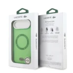 Lacoste iPhone 17 Air Backcover hoesje - MagSafe - Transparent Case With Frosted Finish - Groen - Afbeelding 9