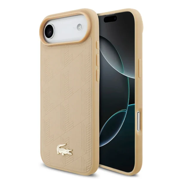 Lacoste iPhone 17 Air MagSafe hoesje beige