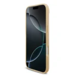 Lacoste iPhone 17 Air Backcover hoesje - MagSafe - Monogramme Print With Gold Logo - Beige - Afbeelding 5