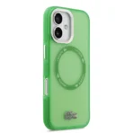 Lacoste iPhone 17 Backcover hoesje - MagSafe - Transparent Case With Frosted Finish - Groen - Afbeelding 4