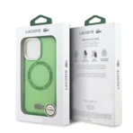Lacoste iPhone 17 Backcover hoesje - MagSafe - Transparent Case With Frosted Finish - Groen - Afbeelding 8