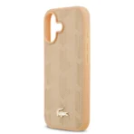 Lacoste iPhone 17 Backcover hoesje - MagSafe - Monogramme Print With Gold Logo - Beige - Afbeelding 7