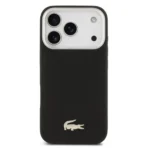 Lacoste iPhone 17 Pro Backcover hoesje - MagSafe - Croco Pin Logo - Zwart - Image 2