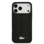 Lacoste iPhone 17 Pro Max Backcover hoesje - MagSafe - Nomogramme Logo with Camera Stand - Zwart - Afbeelding 3