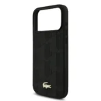Lacoste iPhone 17 Pro Max Backcover hoesje - MagSafe - Nomogramme Logo with Camera Stand - Zwart - Afbeelding 5