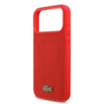 Lacoste iPhone 17 Pro Max Backcover hoesje - MagSafe - Iconic Petit Pique Logo - Rood - Afbeelding 7