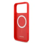Lacoste iPhone 17 Pro Max Backcover hoesje - MagSafe - Iconic Petit Pique Logo - Rood - Afbeelding 6
