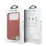 Lacoste iPhone 17 Pro Max Backcover hoesje - MagSafe - Iconic Petit Pique Logo - Rood - Afbeelding 9