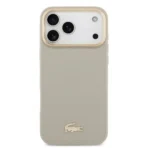 Lacoste iPhone 17 Pro Max Backcover hoesje - MagSafe - Croco Pin Logo - Taupe - Image 2