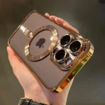 Apple iPhone 15 Plus met Camerabescherming Magsafe Roze Hoesje