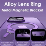 Apple iPhone 15 Pro Max met Camerabescherming Magsafe Donker Paars Hoesje - Image 3