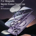 Apple iPhone 15 Pro Max met Camerabescherming Magsafe Donker Paars Hoesje - Image 4