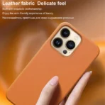 Apple iPhone 14 Pro Max PU Leer Magsafe Zadel Bruin Hoesje - Image 4