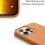 Apple iPhone 14 Pro Max PU Leer Magsafe Zadel Bruin Hoesje - Image 2