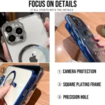 Apple iPhone 15 Pro met Camerabescherming Magsafe Donker Blauw Hoesje - Image 2