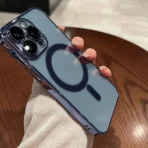 Apple iPhone 15 Plus met Camerabescherming Magsafe Zwart Hoesje
