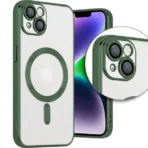 Apple iPhone 14 Camerabescherming Magsafe Groen Hoesje - Image 3
