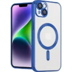 Apple iPhone14 Camerabescherming Magsafe Snavel Blauw Hoesje - Afbeelding 6
