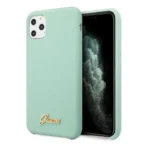 Apple iPhone 11 Pro Groen Guess Marble Hard Back cover hoesje