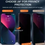 Apple iPhone 14 Max Gorilla 6D Privacy Glass Screen Protector - Image 8