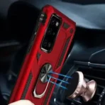Samsung Galaxy S23 Ultra Blauw Met Kickstand Ring Backcover - Afbeelding 3