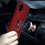 Apple iPhone 11 Pro Max Luxe Extreem Stevige Anti shock hoesje – Magnetisch voor autohouder met Ring Kickstand