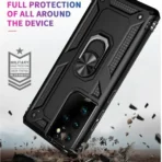 Samsung Galaxy S23 Ultra Blauw Met Kickstand Ring Backcover - Afbeelding 7