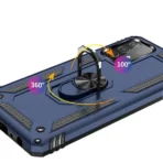 Samsung Galaxy S23 Ultra Blauw Met Kickstand Ring Backcover - Afbeelding 16