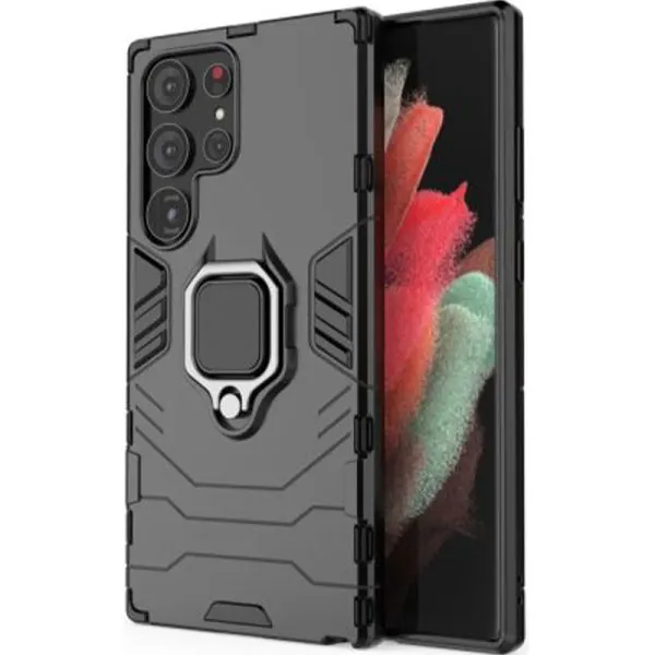 s24-serie-2-600x600-1.webp Samsung Galaxy S24 Ultra Ring hoesje – Zwart - Image 1